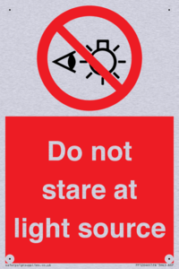 Do not stare at light source